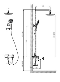 Timo Душевая система Hette SX-1020/00 black – фотография-2