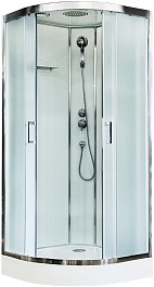 Royal Bath Душевая кабина FATO RB 90HK-M-CH 90x90 стекло рифленое профиль хром – фотография-1