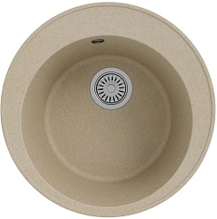 Teymi Мойка кухонная Lina Smart D48 кварцевая бежевая матовая – фотография-1