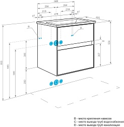 Акватон Мебель для ванной Либерти 60 дуб эльвезия – фотография-11