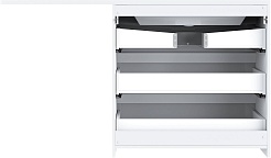 Vivon Тумба с раковиной под стиральную машину Donna 150L 3 ящика напольная белый глянец – фотография-8