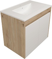 Teymi Тумба под раковину Netta 70 подвесная без фасада дуб