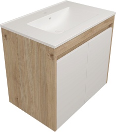 Teymi Тумба под раковину Netta 70 подвесная без фасада дуб – фотография-1