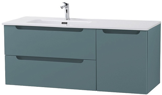 BelBagno Тумба под раковину Etna 120 L подвесная голубая матовая – картинка-3