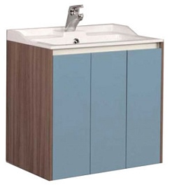 Акватон Тумба с раковиной "Фабиа 65" голубой/ясень – фотография-1