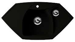 Florentina Мойка гранитная Сардиния угловая антрацит – фотография-1