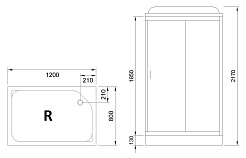 Royal Bath Душевая кабина 120/80 HP RB8120HP1-M-R с низким поддоном – фотография-3