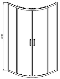 Aquatek Душевой уголок Ария 90x90 AQ ARI RO 09020BL профиль черный стекло прозрачное – фотография-6