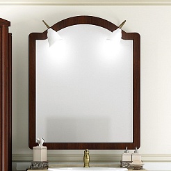 Opadiris Зеркало для ванной Виктория 90 светлый орех – фотография-1