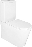 Azario Унитаз-компакт Conto AZ-T005BR безободковый с бачком с сиденьем микролифт белый
