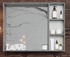 Onika Зеркальный шкаф Нейт 90 бетон чикаго – фотография-1