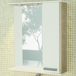 Comforty Зеркальный шкаф Тулуза 75 белый/сосна лоредо – фотография-1