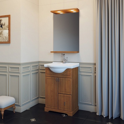 Opadiris Тумба с раковиной Карла 55 орех – картинка-3