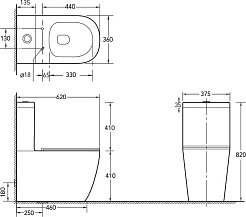 SantiLine Унитаз-компакт SL-5016MB черный матовый – фотография-2