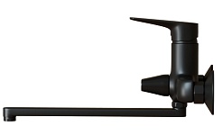 Mixline Смеситель для ванны и раковины 35k ML14-02BL чёрный – фотография-3