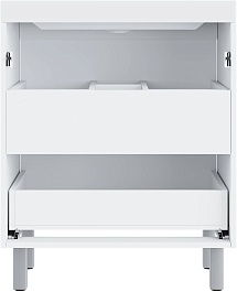 Vivon Тумба с раковиной Kristi 70 белая матовая рифленая – фотография-11