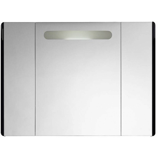 Водолей Зеркальный шкаф "Флорена 100" черный – фото-1