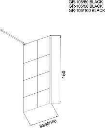 Grossman Шторка для ванны GR-105100BLACK – фотография-3