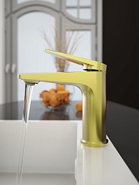 Tokito Смеситель для раковины KIN брашированное золото TOK-KIN-1011 – фотография-10