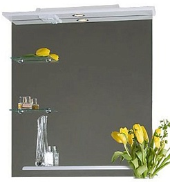 Водолей Зеркало для ванной Ницца 75 белое – фотография-1