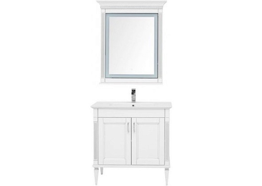 Aquanet Комплект мебели Селена 90 белый/патина серебро – фотография-4