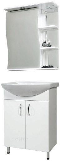 СанТа Мебель для ванной Грация Волна 60 L свет – фото-1