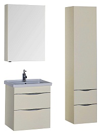 Aquanet Зеркальный шкаф "Эвора 60" крем – фотография-3