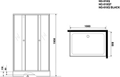 Niagara Душевой уголок Eco 100x80 NG-018-14Q Black – фотография-6