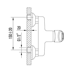 Lemark Смеситель "Luna LM4103C" для душа – фотография-2