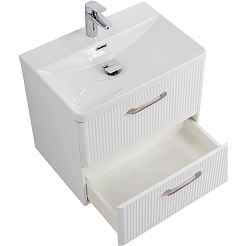 BelBagno Тумба с раковиной Due 50 подвесная Белый металлик – фотография-3