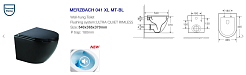 WeltWasser Унитаз подвесной MERZBACH 041 XL MT-BL черный матовый – фотография-2