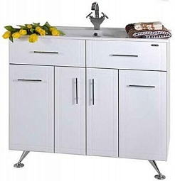 Водолей Тумба с раковиной "Ницца D 100" без б/к, умывальник Elen – фотография-1