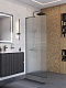 BelBagno Душевая перегородка Uno UNO-L-1-TB-90-FL-GM 90x200 профиль оружейная сталь стекло рифленое – фотография-10
