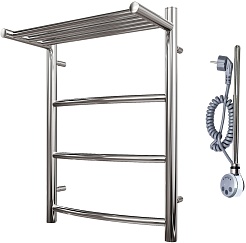 Point Полотенцесушитель электрический П3 400x600 PN04146PE с полкой хром – фотография-1