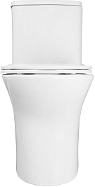 Azario Унитаз-моноблок Sente AZ-8614 безободковый с бачком с сиденьем микролифт белый – фотография-4