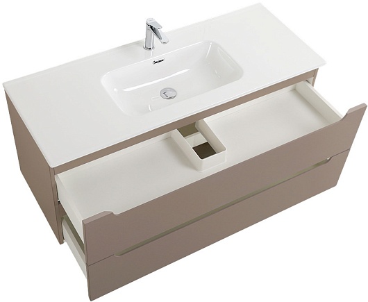 BelBagno Тумба с раковиной Etna 120 подвесная бежевая матовая – картинка-5