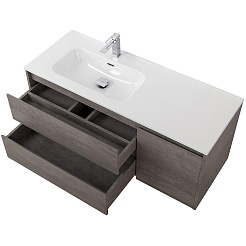 BelBagno Тумба с раковиной Kraft 100 L подвесная Cemento Grigio – фотография-4