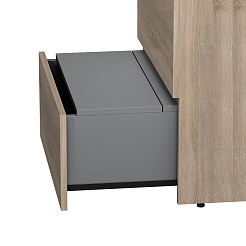 Am.Pm Мебель для ванной Gem S 60 светлый дуб, напольная, с 3 ящиками – фотография-4