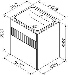 Am.Pm Мебель для ванной Func 60 подвесная белая матовая – фотография-17