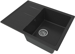 Teymi Мойка кухонная Hanna Smart 62 кварцевая черная матовая – фотография-2