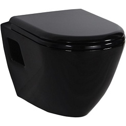 Creavit Унитаз подвесной SINGLE TP325.B0100 черный – фотография-1