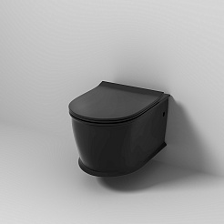 Grossman Унитаз подвесной Retro GR-4482BMS черный матовый – фотография-5