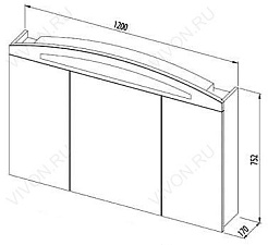 Aquanet Зеркальный шкаф "Тренто 120" белый – фотография-5