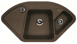 Florentina Мойка гранитная Капри угловая коричневый – фотография-1