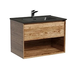 Sancos Тумба с раковиной Marmi 1.0 70 дуб чарльстон раковина CN7007MB – фотография-1