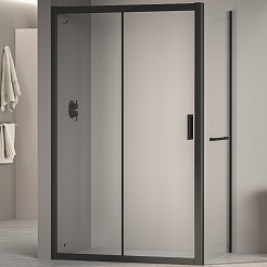 RGW Душевой уголок Passage PA-76-1B (PA-016B + Z-060-2B) 150x100 профиль черный стекло прозрачное – фотография-1