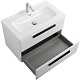 Cezares Тумба с раковиной Eco Cer-N 80 bianco opaco CZR-8073-80 ручки матовые чёрные – фотография-22