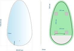 Mixline Зеркало Премьер Рони 60 – фотография-8
