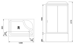 Royal Bath Душевая кабина RB 8120BP1-T-CH правая – фотография-4