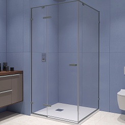 RGW Душевой уголок Stilvoll SV-030Gr 100x100 профиль серый стекло прозрачное – фотография-1